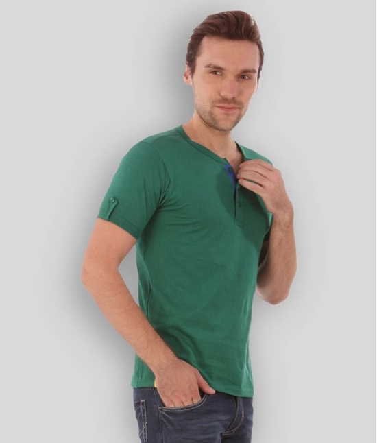 Campus Sutra - Green Cotton Regular Fit Mens T-Shirt ( Pack of 1 ) - S