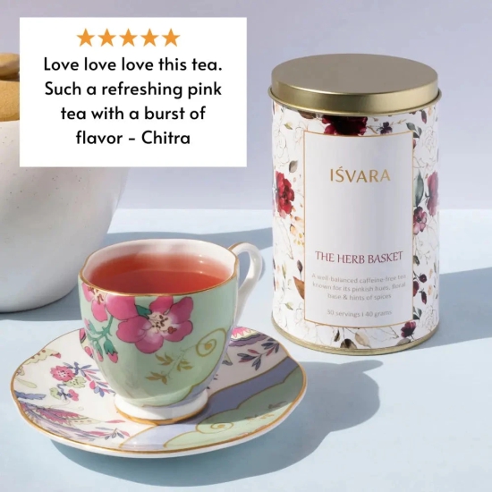 The Herb Basket  Floral pink tea-The Herb Basket ~ Floral pink tea