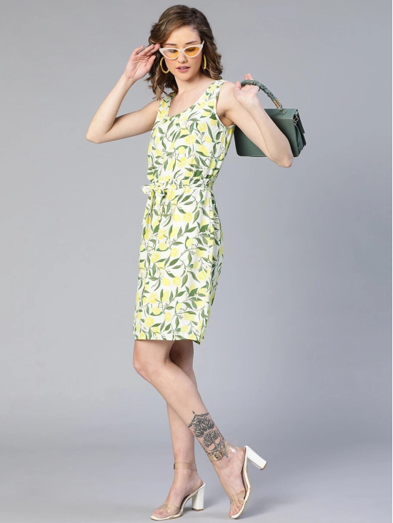 Oxolloxo Tropical Print Fit & Flare Dress