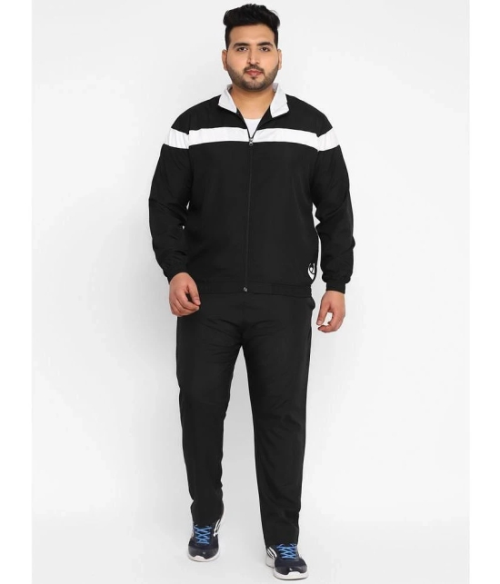 YUUKI - Black Polyester Regular Fit Colorblock Mens Sports Tracksuit ( Pack of 1 ) - None