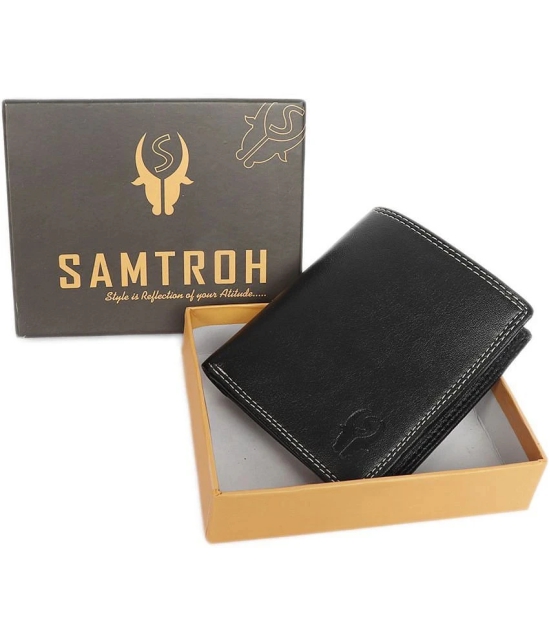 samtroh - PU BLACK Mens Regular Wallet ( Pack of 1 ) - Black