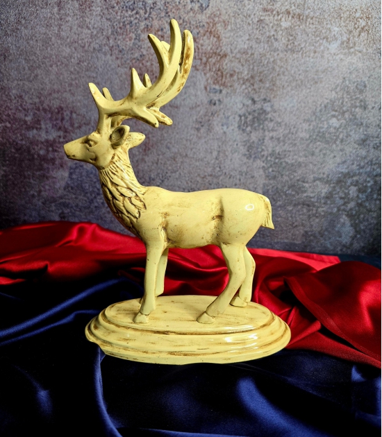 LUXURY GIFTING DEER METAL MARBLE FINISHED