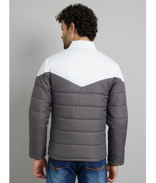 MXN Polyester Men's Quilted & Bomber Jacket - Grey ( Pack of 1 ) - None