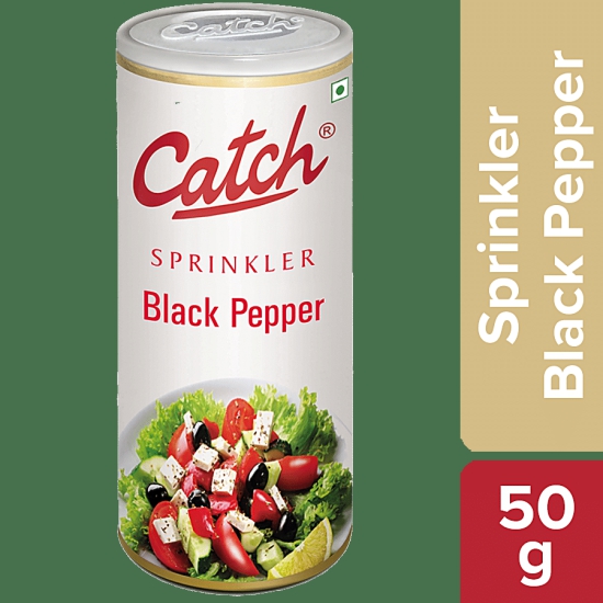 Catch Black Pepper Sprinkler - Adds Flavour & Aroma, 50 G Can