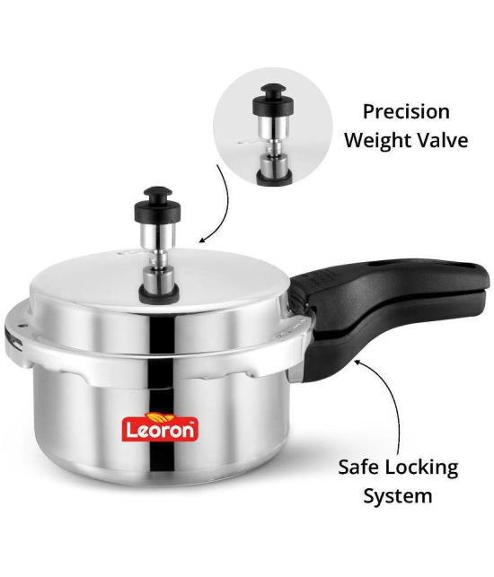 Srushti Gold is now Leoron 2 L Aluminium OuterLid Pressure Cooker Gas Stovetop Compatible