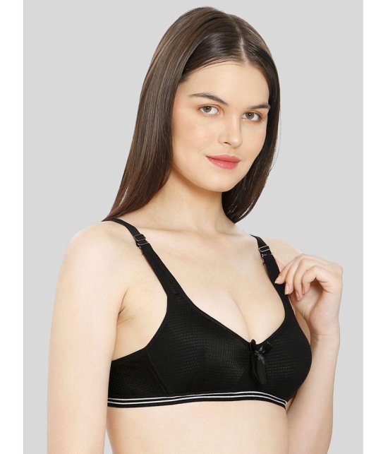 ILRASO - Black Cotton Blend Lightly Padded Women's Plunge Bra ( Pack of 1 ) - None