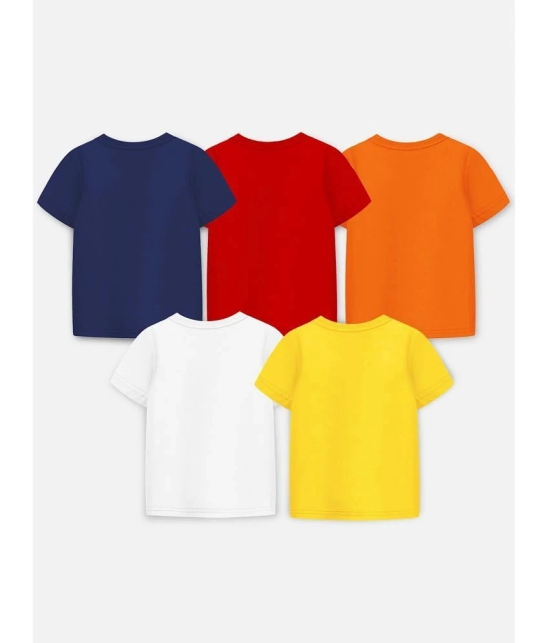 Trampoline Multicolor Cotton Blend Boys T-Shirt ( Pack of 5 ) - None