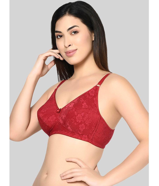 Bodycare Maroon Cotton Blend Heavily Padded Womens Everyday Bra ( Pack of 1 ) - None