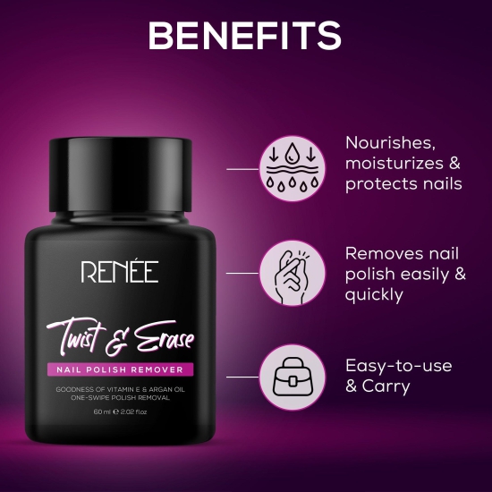 RENEE Twist & Erase Nail Polish Remover, 60ml