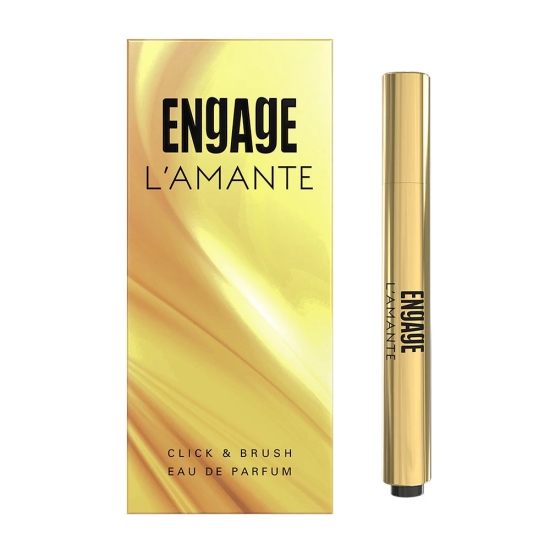 Engage Lamante Click  Brush Perfume Pen for Women Eau De Parfum Skin Friendly-Engage Lamante Click & Brush Perfume Pen for Women, Eau De Parfum, Skin Friendly