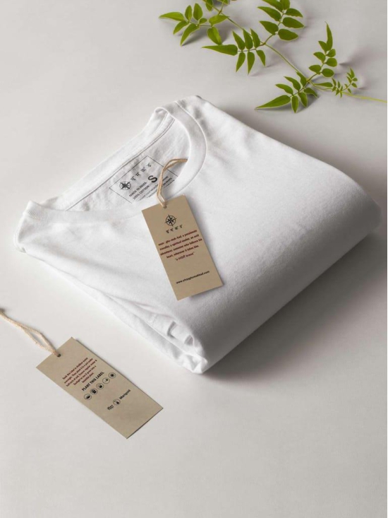 Half Sleeve Round Neck Cotton Plain Regular Fit T-Shirt for Men by Ghumakkad