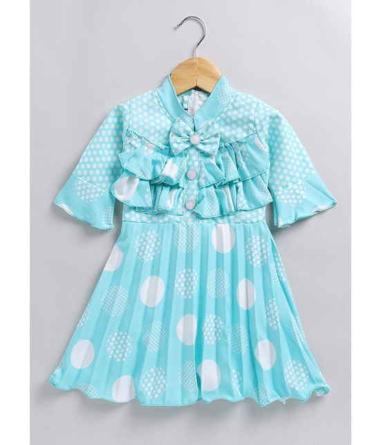 SmartRAHO - Blue Polyester Blend Baby Girl Frock ( Pack of 1 ) - None