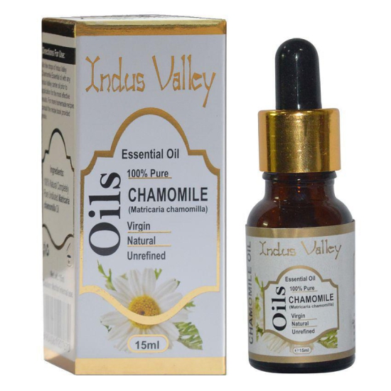 Indus Valley Pure Chamomile Essential Oil & Coconut Carrier Oil For Moisturising Skin Moisturizer Combo Pack