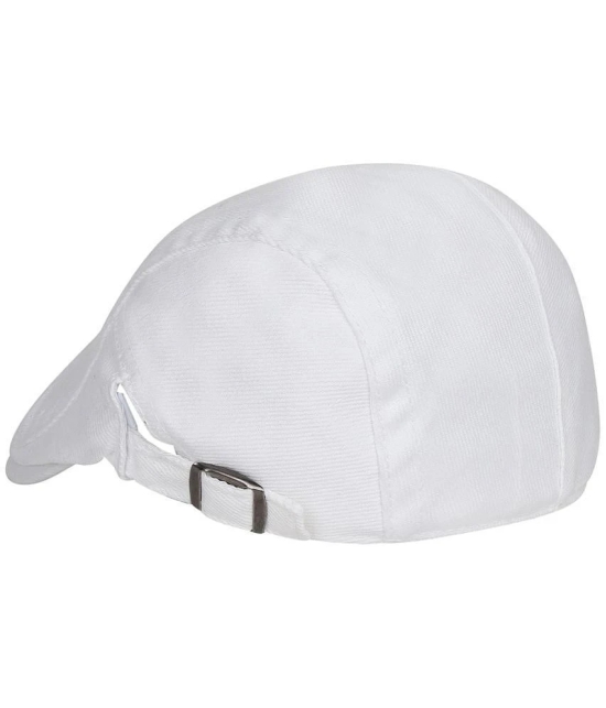 Zacharias White Cotton Mens Cap ( Pack of 1 ) - White