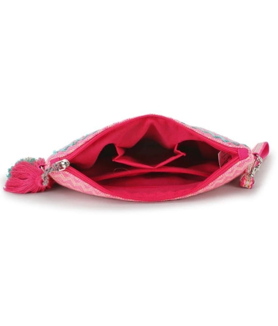 Anekaant - Pink Cotton Sling Bag - Pink