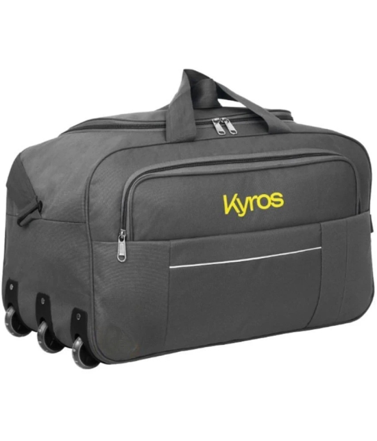 Kyros 55 Ltrs Grey Polyester Duffle Trolley - Onesize