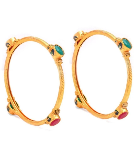 Jewar Mandi - Gold Kada Set ( Pack of 1 ) - None