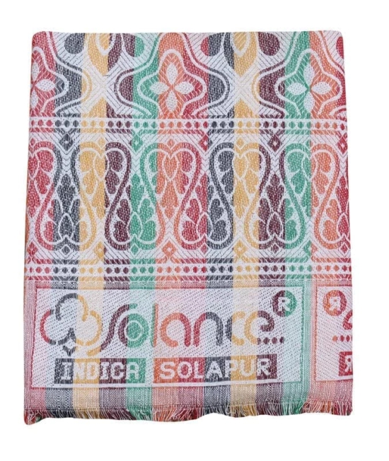 Solance Mandhania Indica Cotton Solapur Chaddar Blanket Single Bed Full Size Pack of 2