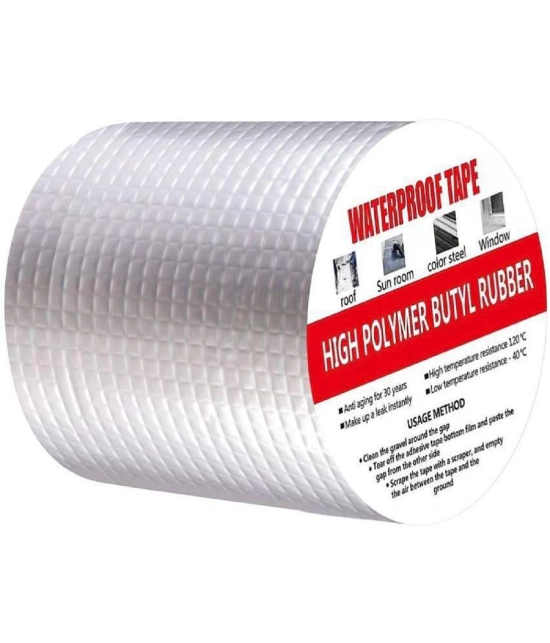 18-ENTERPRISE 10 cm X 5 meter leakage repair waterproof tape for pipe leakage water leakage in tank roof water leakage solution Aluminium Foil Tape Super Waterproof Adhesive Tape butyl tape.