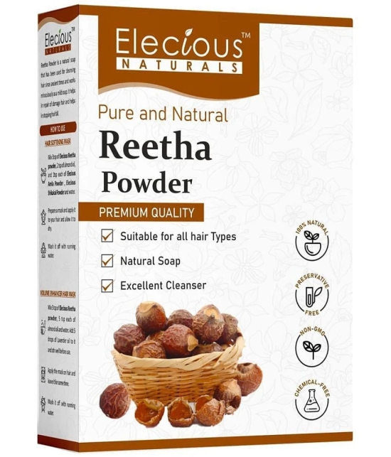 Elecious Pure Reetha Powder for Hair Growth (200 Grams) | 100% Pure and Natural