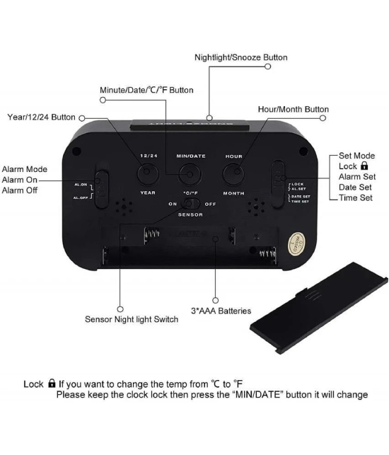 SG Digital Alarm Clock - Pack of 1