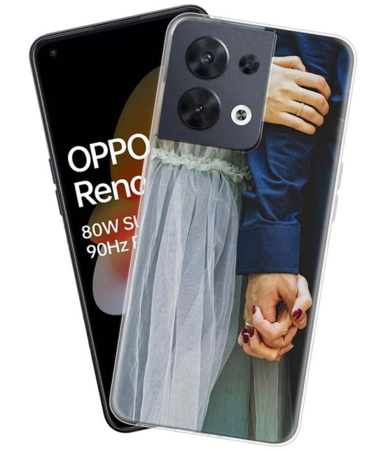 NBOX - Multicolor Silicon Printed Back Cover Compatible For Oppo Reno 8 5G ( Pack of 1 )