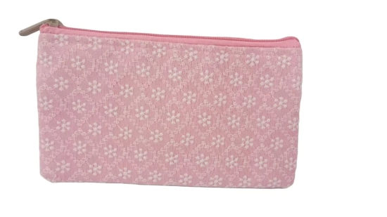 :Double Zipper Velvet Pencil Case set of 3