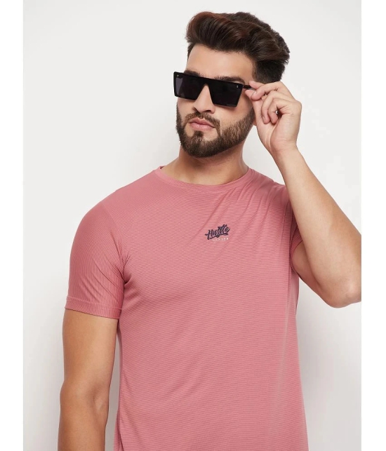 MXN - Peach Cotton Blend Regular Fit Mens T-Shirt ( Pack of 1 ) - None