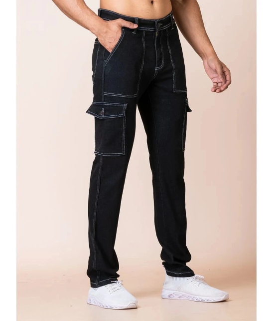 Aflash Regular Fit Basic Mens Jeans - Black ( Pack of 1 ) - None