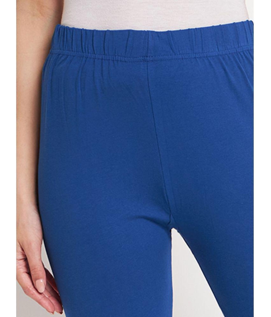 SELETA - Blue Cotton Women's Leggings ( Pack of 1 ) - None