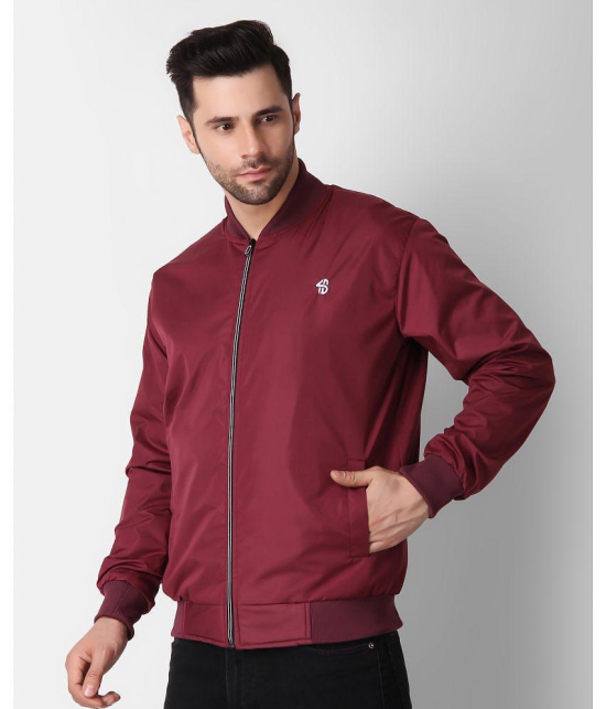 4B Nylon Mens Windcheater Jacket - Maroon ( Pack of 1 ) - None