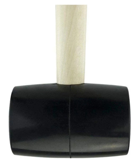 DIY Crafts Jewelers Hammer Black Rubber Mallet with Wooden Handle Rubber Mallet Do it Your Self Tools. (1 Pack)