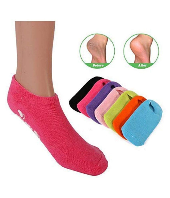 SPA Gel Socks Moisturizing Whitening Exfoliating Treatment Smooth Beauty Reusable Feet Care Silicone Socks(1 Pair) - None