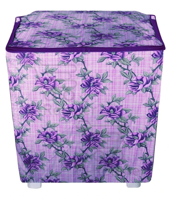 E-Retailer Single Polyester Purple Washing Machine Cover for Universal 8 kg Semi-Automatic - Purple