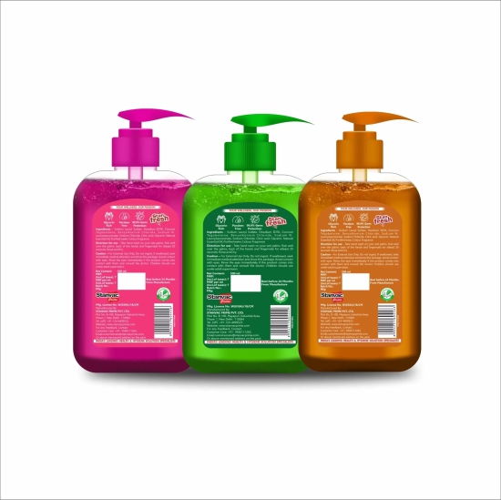 Stanfresh Liquid Handwash Bottle- 500ml (Neem, Orange & Rose)