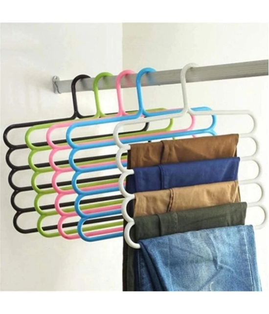 TISYAA Plastic Standard Clothes Hangers ( Pack of 5 )