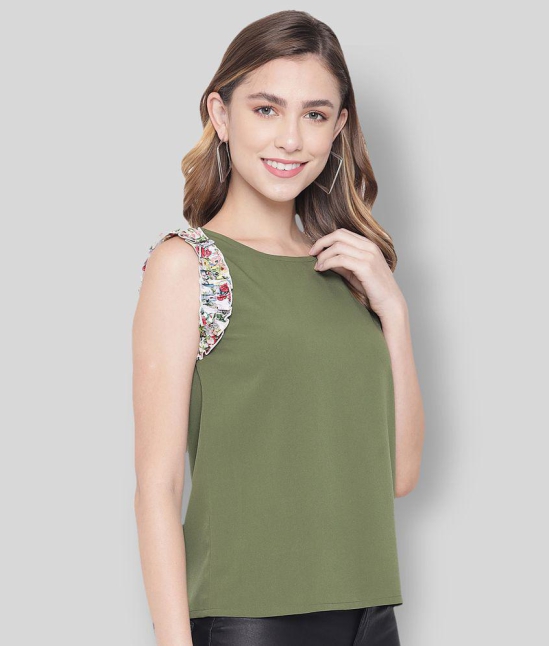 ALL WAYS YOU - Olive Polyester Womens Regular Top ( Pack of 1 ) - S