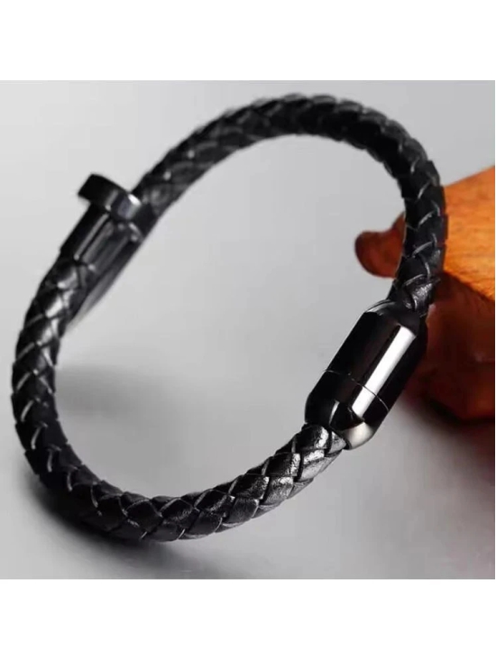 FASHION FRILL Black Bracelet ( Pack of 1 ) - None