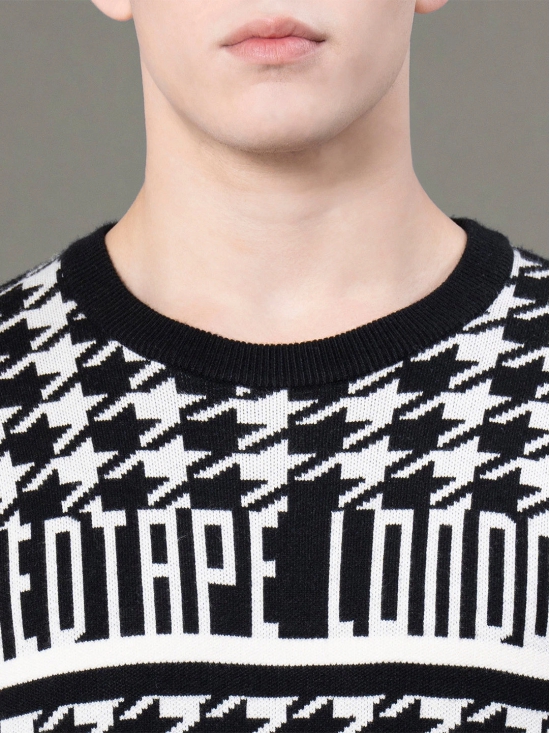 RedTape Round Neck Pattern Sweater for Men | Ultimate Comfort