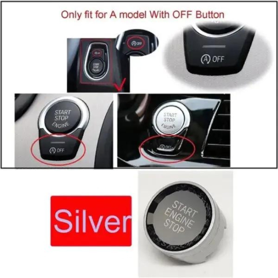 Car Craft Start Stop Button Compatible With Bmw 1 Series 3 Series 5 Series 6 Series 7 Series X1 X3 X4 X5 X6 2012+ Car With Auto Off Buton New Crystal Not For X3 F25