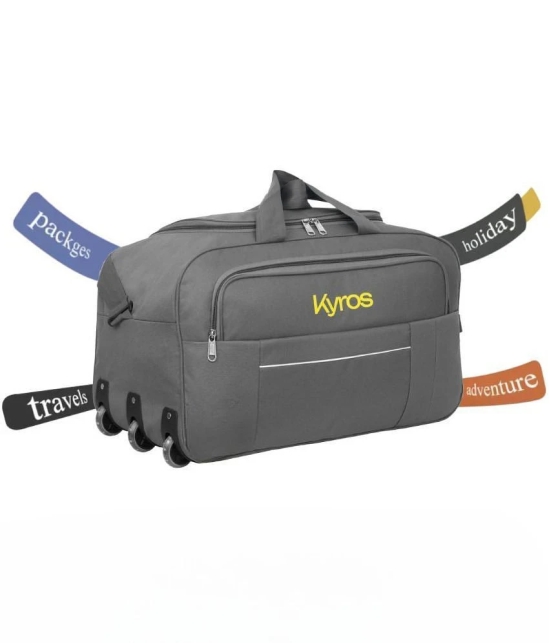 Kyros 55 Ltrs Grey Polyester Duffle Trolley - Onesize