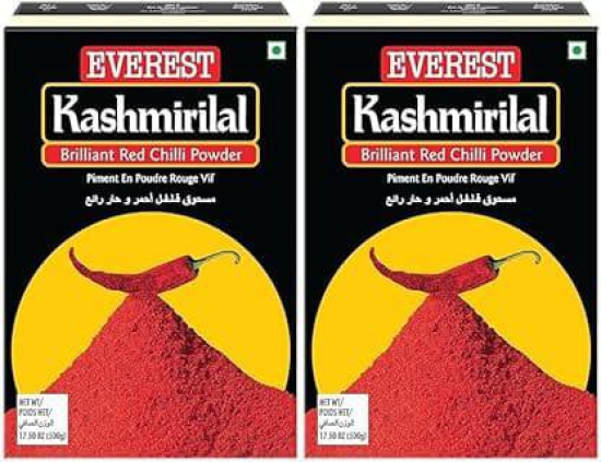 Everest Spices | Kashmirilal Brilliant Red Chilli Powder | 100 Gm Each | Pack of 2| 200 Gm Pack