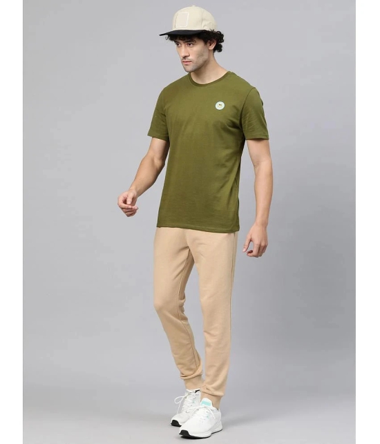 Alcis Olive Cotton Regular Fit Mens Sports T-Shirt ( Pack of 1 ) - None