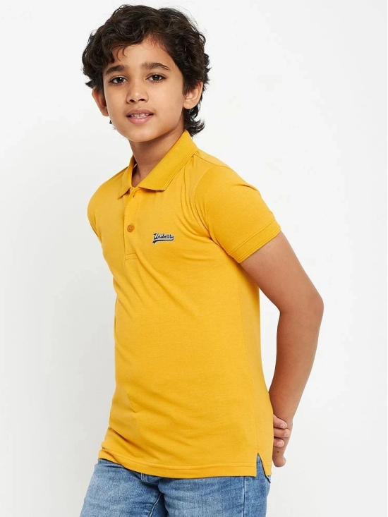 UNIBERRY - Mustard Cotton Blend Boys Polo T-Shirt ( Pack of 1 ) - None