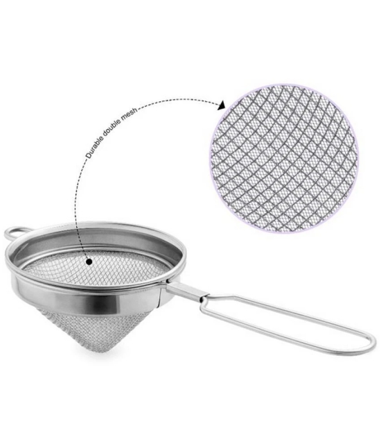 TINUMS Silver Steel Strainer ( Pack of 1 ) - Silver