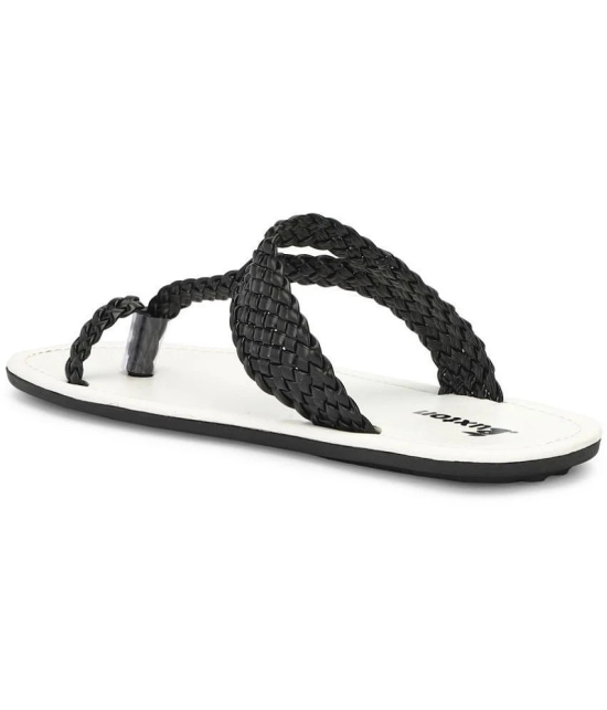 Buxton Black Mens Thong Flip Flop - None