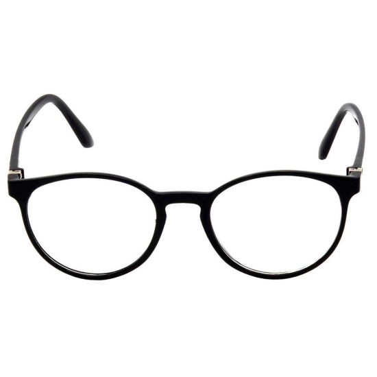 Hrinkar Trending Eyeglasses: Black Oval Optical Spectacle Frame For Men & Women |HFRM-BK-14