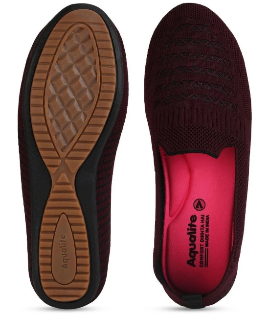 Aqualite Maroon Womens Slip On - None