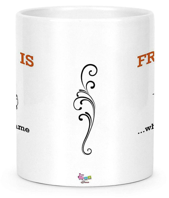 Idream Quote Printed Ceramic Coffee Mug 1 Pcs 330 mL - White