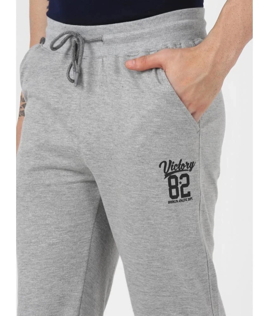 UrbanMark Men Regular Fit Solid Jogger-Grey Melange - None